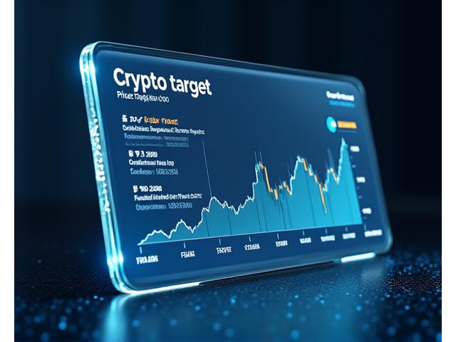 Detailed crypto forecast card displaying price targets and technical analysis charts