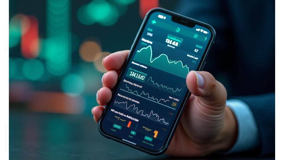 Smartphone displaying real-time crypto signal alerts and market anomalies identified by AI.