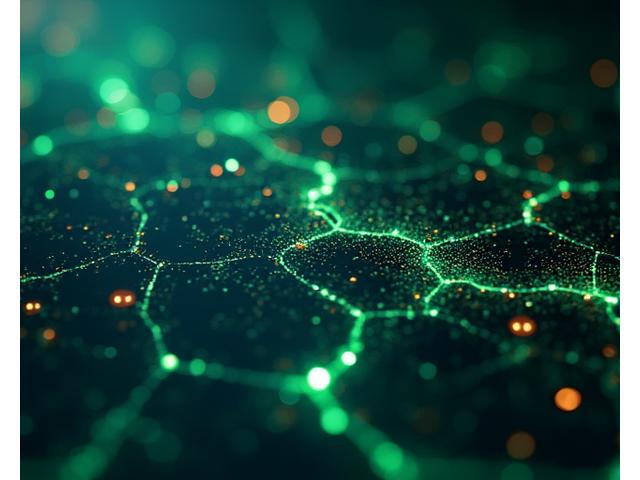 An abstract graphic showing securely encrypted data flowing between interconnected digital nodes, symbolizing safe third-party data sharing.